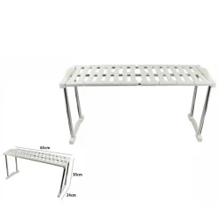 MENSOLA SOVRAPPONIBILE SALVASPAZIO ORGANIZER IMPILABILE ARMADIO MOBILI 65x24x30