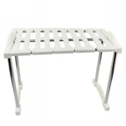 MENSOLA SOVRAPPONIBILE SALVASPAZIO IMPILABILE ORGANIZER CUCINA ARMADIO MOBILI 30