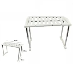 MENSOLA SOVRAPPONIBILE SALVASPAZIO IMPILABILE ORGANIZER CUCINA ARMADIO MOBILI 30