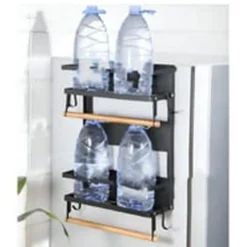 MENSOLE PIEGHEVOLI MAGNETICHE DA CUCINA CON GANCI SUPPORTO PORTAROTOLI IN METALLO LEGNO