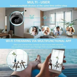 MICRO CAMERA 1080P HD WIFI MINI IP TELECAMERA NASCOSTA VIDEOCAMERA MAGNETICA A9