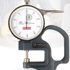 MICROMETRO SPESSIMETRO A LEVA CON QUADRANTE ANALOGICO A LANCETTA 0-10 X 30 mm