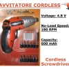 MINI AVVITATORE TRAPANO CORDLESS 4.8VOLT 180RPM 11 PUNTE RICARICABILE 600mAh