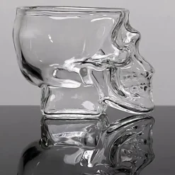 MINI BICCHIERE IN VETRO A FORMA DI TESCHIO PER SHOT CICHHETTO ALCOLICI BARMAN