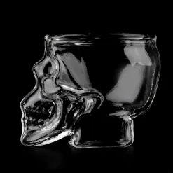 MINI BICCHIERE IN VETRO A FORMA DI TESCHIO PER SHOT CICHHETTO ALCOLICI BARMAN