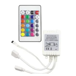 MINI CENTRALINA RGB CONTROLLER IR 2 USCITE PER STRIP LED TELECOMANDO 12V TE-RGB2