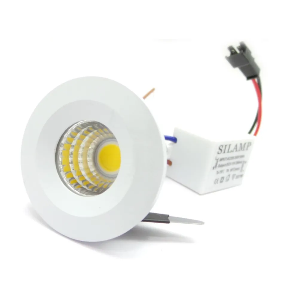 MINI FARETTO LED DA INCASSO 3W COB 40MM SPOT INCASSO MOLLA LUCE CALDA FREDDA
