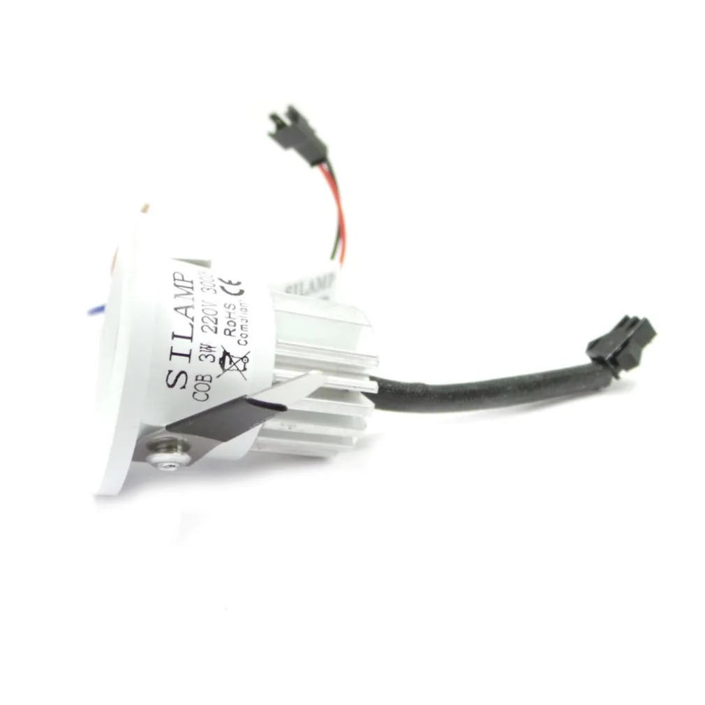 MINI FARETTO LED DA INCASSO 3W COB 40MM SPOT INCASSO MOLLA LUCE CALDA FREDDA