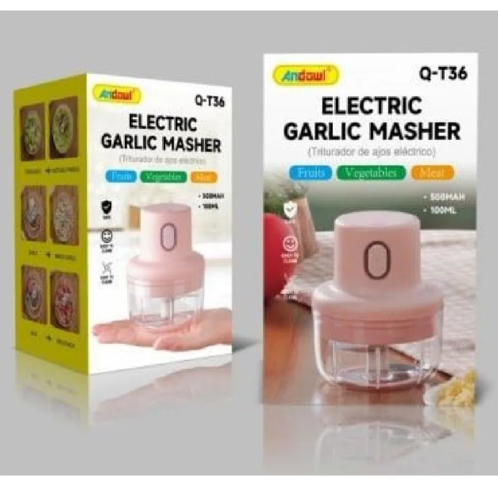 MINI FRULLATORE TRITATUTTO RICARICABILE USB MULTIFUNZIONALE ALIMENTI AGLIO Q-T36