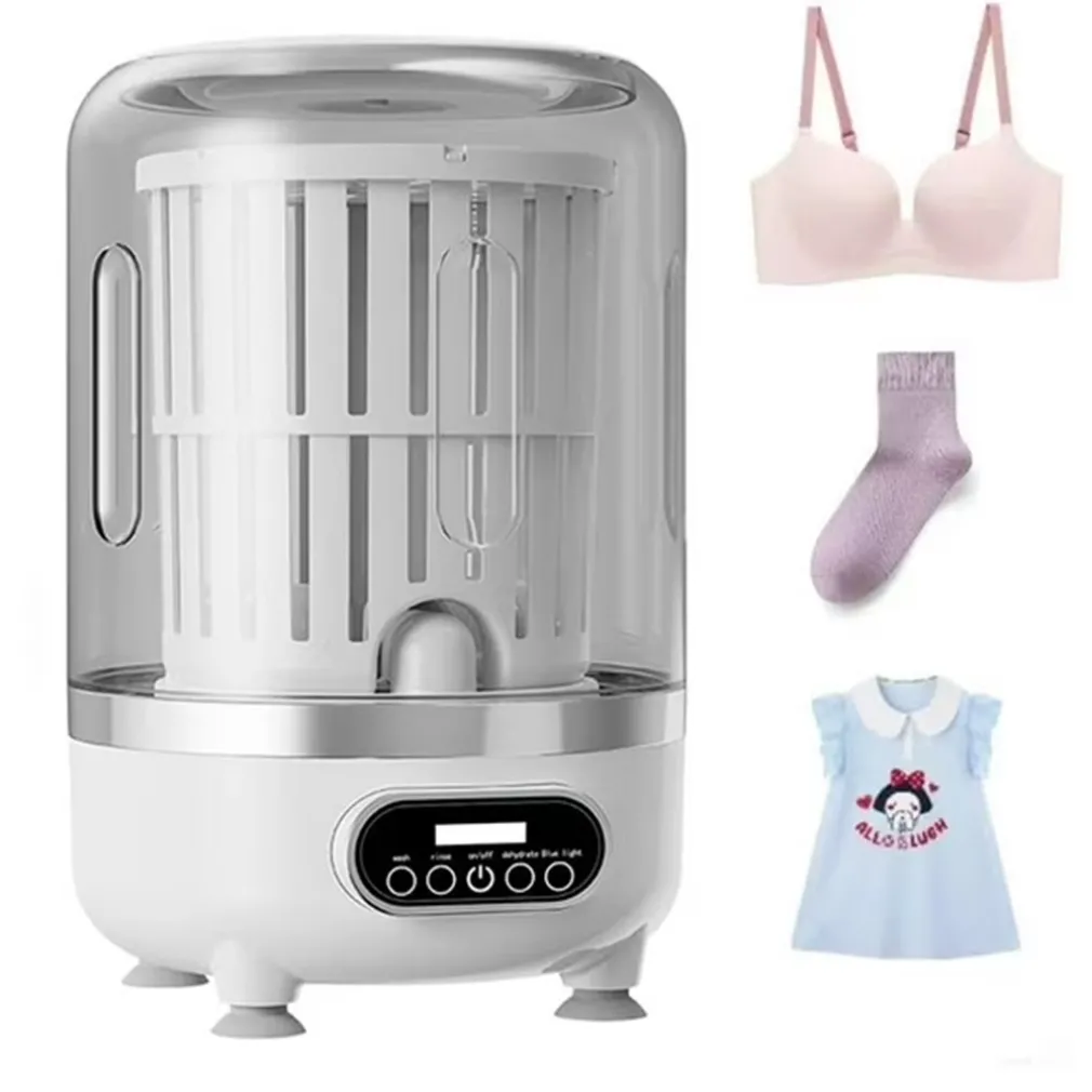 MINI LAVATRICE PORTATILE COMPATTA RICARICABILE DESIGN SENZA FILI CON CESTELLO CENTRIFUGA