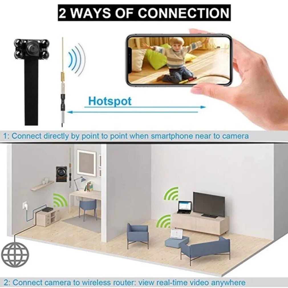 MINI MICRO CAMERA AUDIO VIDEO FULL HD APP IP NASCOSTA MICROCAM CMOS WIFI