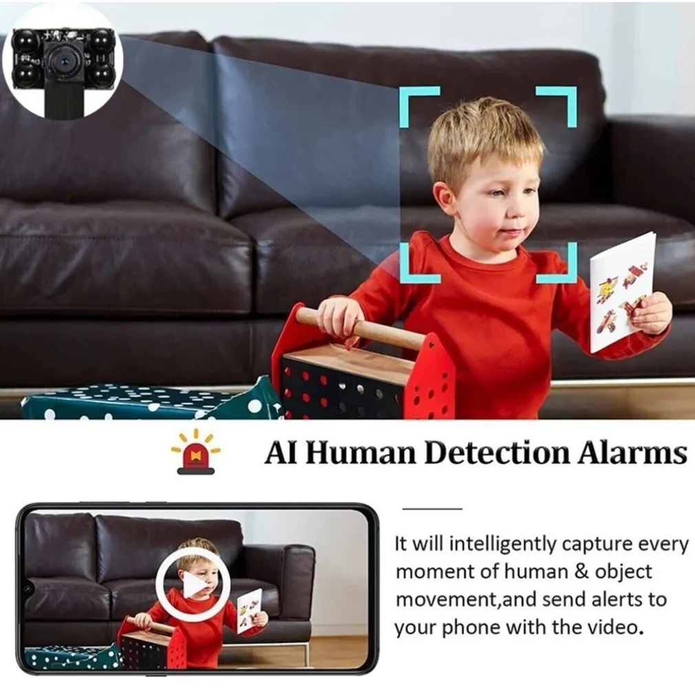 MINI MICRO CAMERA AUDIO VIDEO FULL HD APP IP NASCOSTA MICROCAM CMOS WIFI