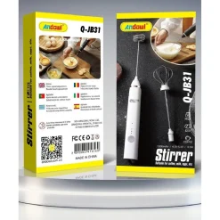 MINI MISCELATORE AGITATORE Q-JB31 DOPPIA TESTA FRULLINO PER CAFFÈ LATTE UOVA