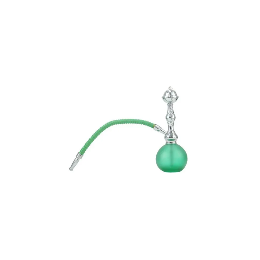 MINI NARGHILè CONEY 17,5 CM DI COLORE VERDE O AMBRA 1 TUBO E BASE ROTONDA