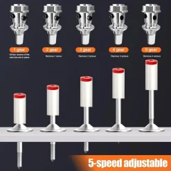 MINI PISTOLA SPARACHIODI MANUALE CON 10 CHIODI PORTATILE SILENZIATORE REGOLABILE