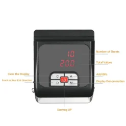 MINI RILEVATORE BANCONOTE FALSE VERIFICA CONTA BANCONOTE A BATTERIA LITIO