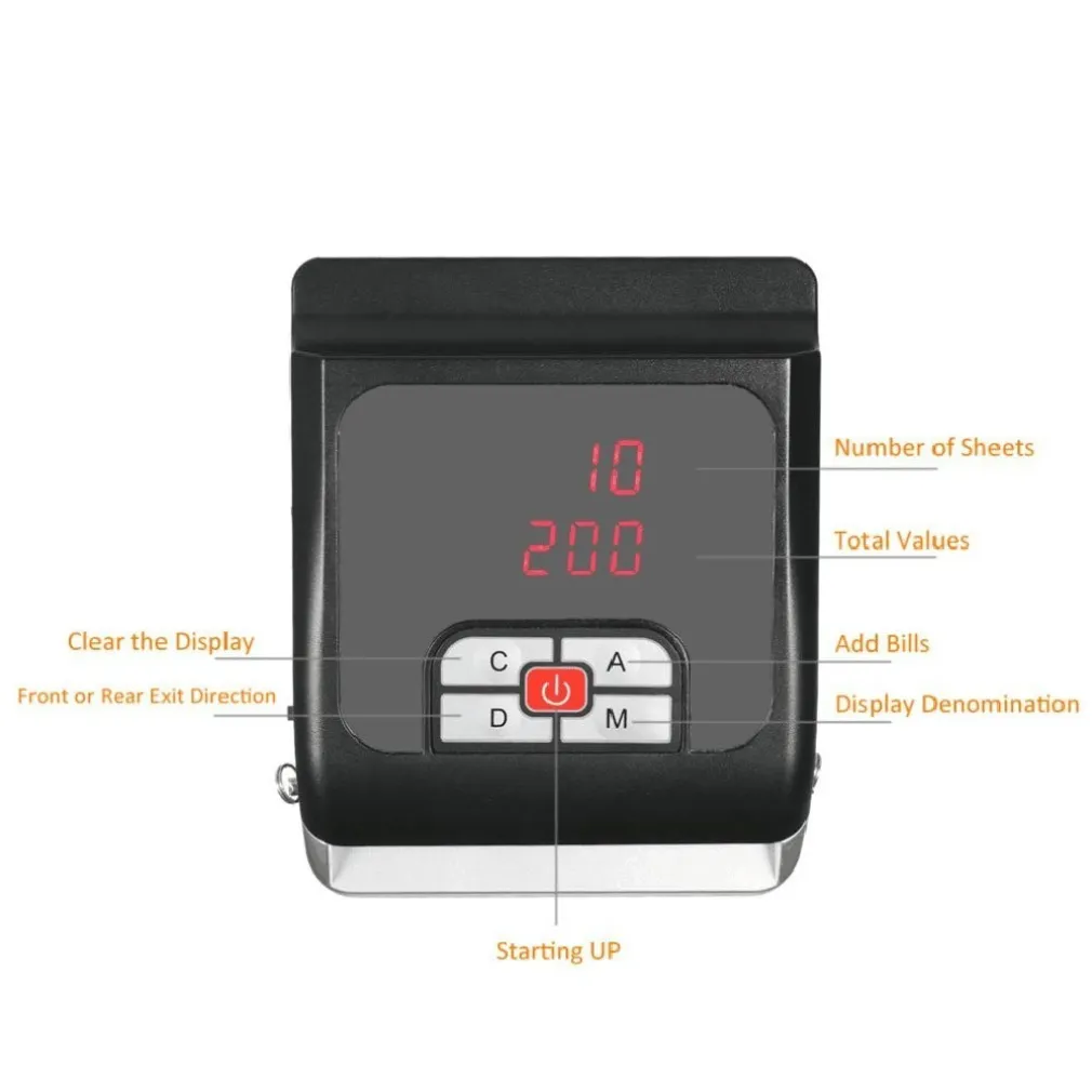 MINI RILEVATORE BANCONOTE FALSE VERIFICA CONTA BANCONOTE A BATTERIA LITIO