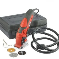 MINI SEGA CIRCOLARE CON 3 LAME E TUBO ASPIRAZIONE 400W 3400 RPM TAGLIO 12MM