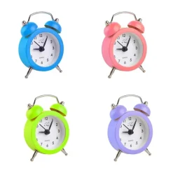 MINI SVEGLIA ANALOGICO DA TAVOLO piccola OROLOGIO ALLARME SONORO