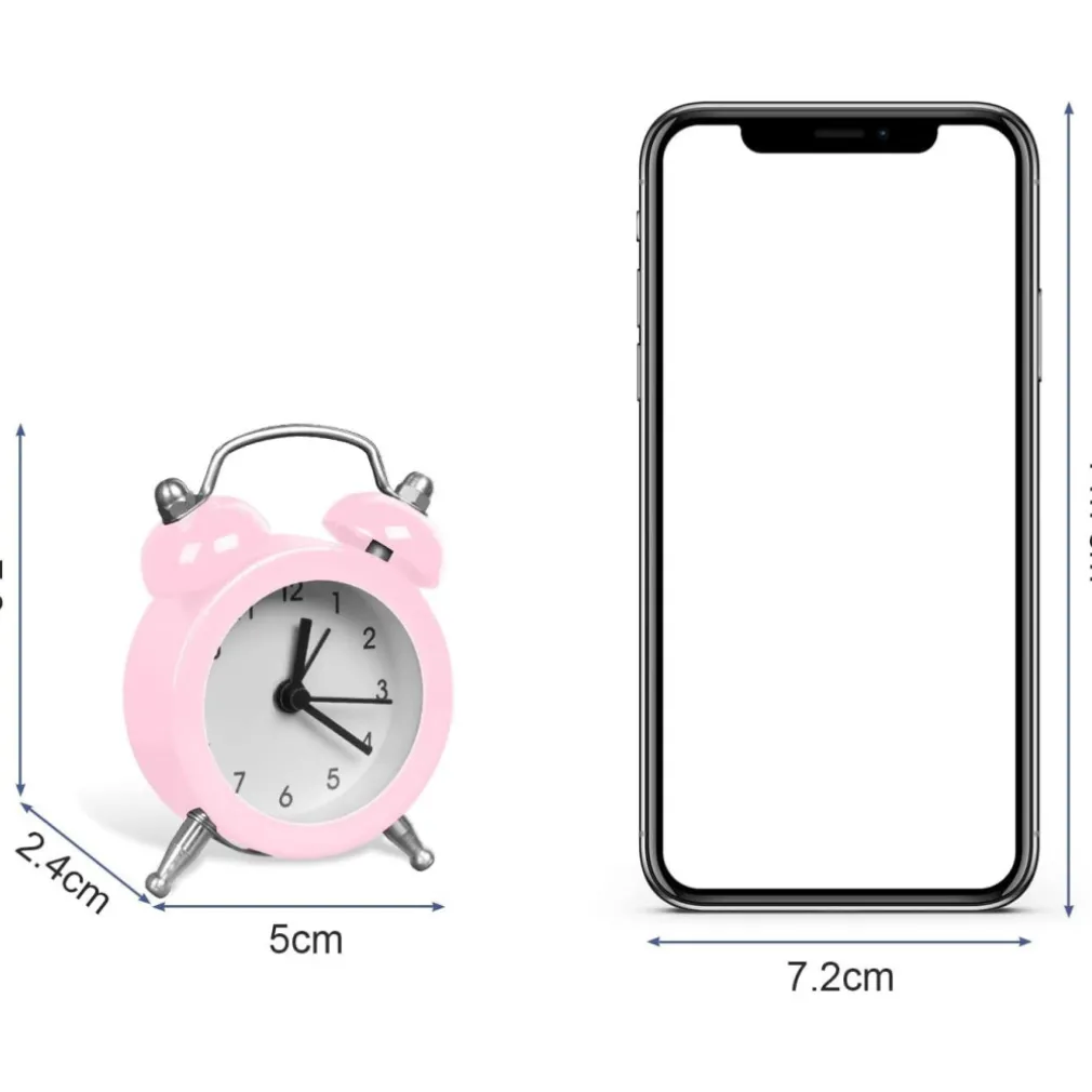 MINI SVEGLIA ANALOGICO DA TAVOLO piccola OROLOGIO ALLARME SONORO