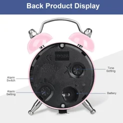 MINI SVEGLIA ANALOGICO DA TAVOLO piccola OROLOGIO ALLARME SONORO