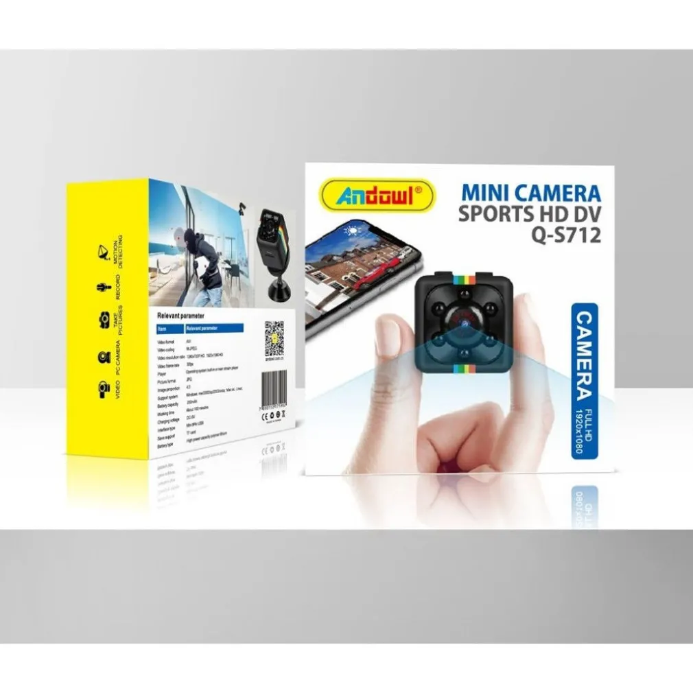 MINI TELECAMERA SICUREZZA HD RICARICABILE COMPATTO RILEVAMENTO MOVIMENTO Q-S712