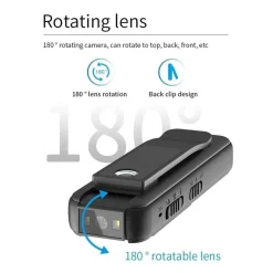 MINI TELECAMERA SPIA LCD CON LENTE GIREVOLE CON VISIONE NOTTURNA BODYCAM FULL HD