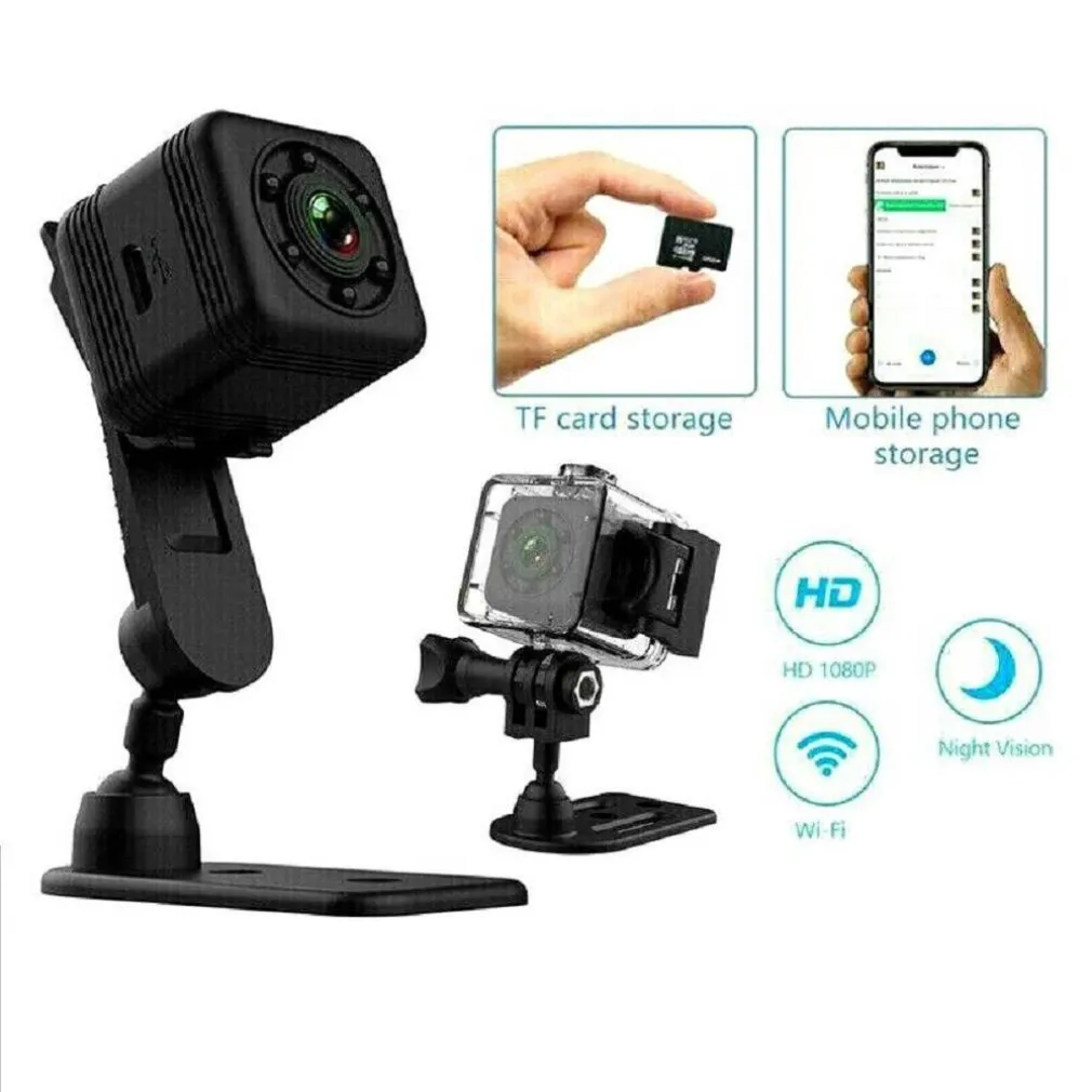 MINI TELECAMERA SPORT SPIA SQ29 WIFI SUB IP SENSORE MOVIMENTO WATERPROOF