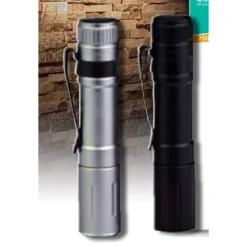 MINI TORCIA CON ZOOM A LED TX-9636 A BATTERIE COMPATTA CON CUSTODIA IN METALLO