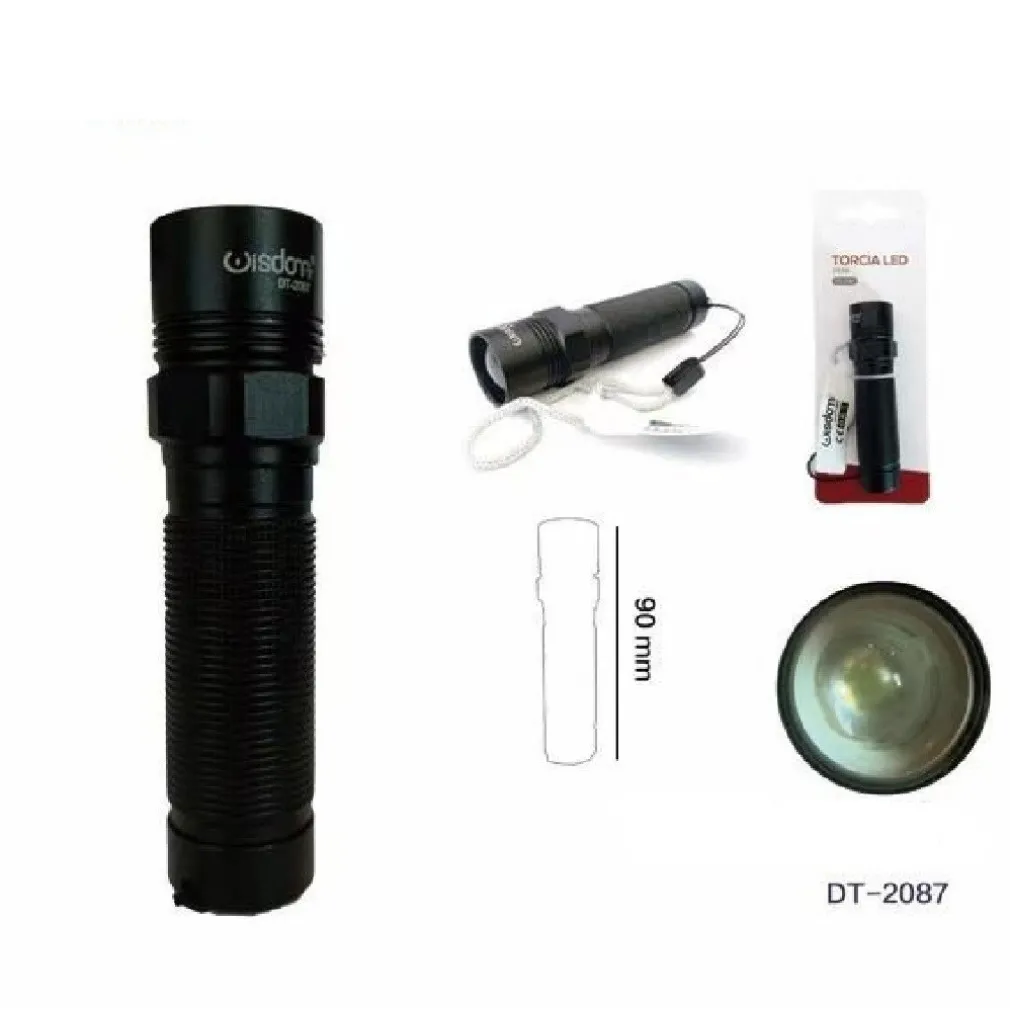 MINI TORCIA LED SMD 90MM IN ALLUMINIO PER ESCURSIONI TASCABILE PORTATILE DT-2087