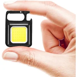 MINI TORCIA PORTATILE COB RICARICABILE PORTACHIAVI MULTIFUNZIONE EMERGENZA PESCA
