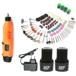 MINI TRAPANO SMERIGLIATRICE A DOPPIA BATTERIA 12V 2AH TIPO DREMEL 148 ACCESSORI