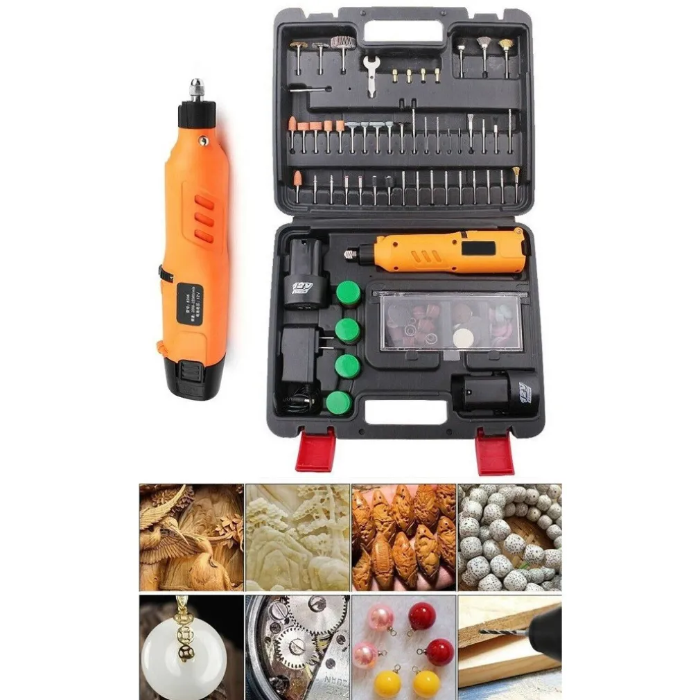 MINI TRAPANO SMERIGLIATRICE A DOPPIA BATTERIA 12V 2AH TIPO DREMEL 148 ACCESSORI