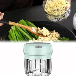 MINI TRITURATORE A BATTERIE PER AGLIO ZENZERO PEPERONCINO RICARICABILE USB 250ML