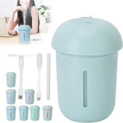 MINI UMIDIFICATORE 3 IN 1 PORTATILE CON LUCE A FORMA DI FUNGO CAMERA AUTO Q-A241