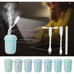 MINI UMIDIFICATORE 3 IN 1 PORTATILE CON LUCE A FORMA DI FUNGO CAMERA AUTO Q-A241