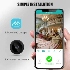 MINI WEBCAM TELECAMERA MULTIUSO INDOOR IP RICARICABILE HD SMART LIFE WIFI Q-HQ36