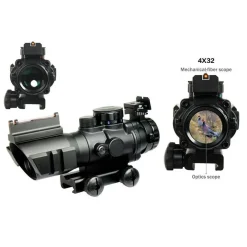 MIRINO OTTICO DI PRECISIONE PER CARABINA FUCILE CON RETICOLO ILLUMINATO 4x32