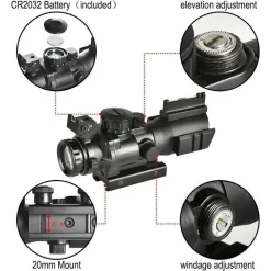 MIRINO OTTICO DI PRECISIONE PER CARABINA FUCILE CON RETICOLO ILLUMINATO 4x32