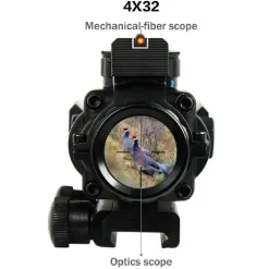 MIRINO OTTICO DI PRECISIONE PER CARABINA FUCILE CON RETICOLO ILLUMINATO 4x32