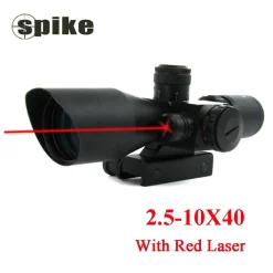 MIRINO OTTICO DI PRECISIONE CON RETICOLO ILLUMINATO 2.5-10X40 PUNTATORE LASER