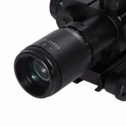 MIRINO OTTICO DI PRECISIONE CON RETICOLO ILLUMINATO 2.5-10X40 PUNTATORE LASER