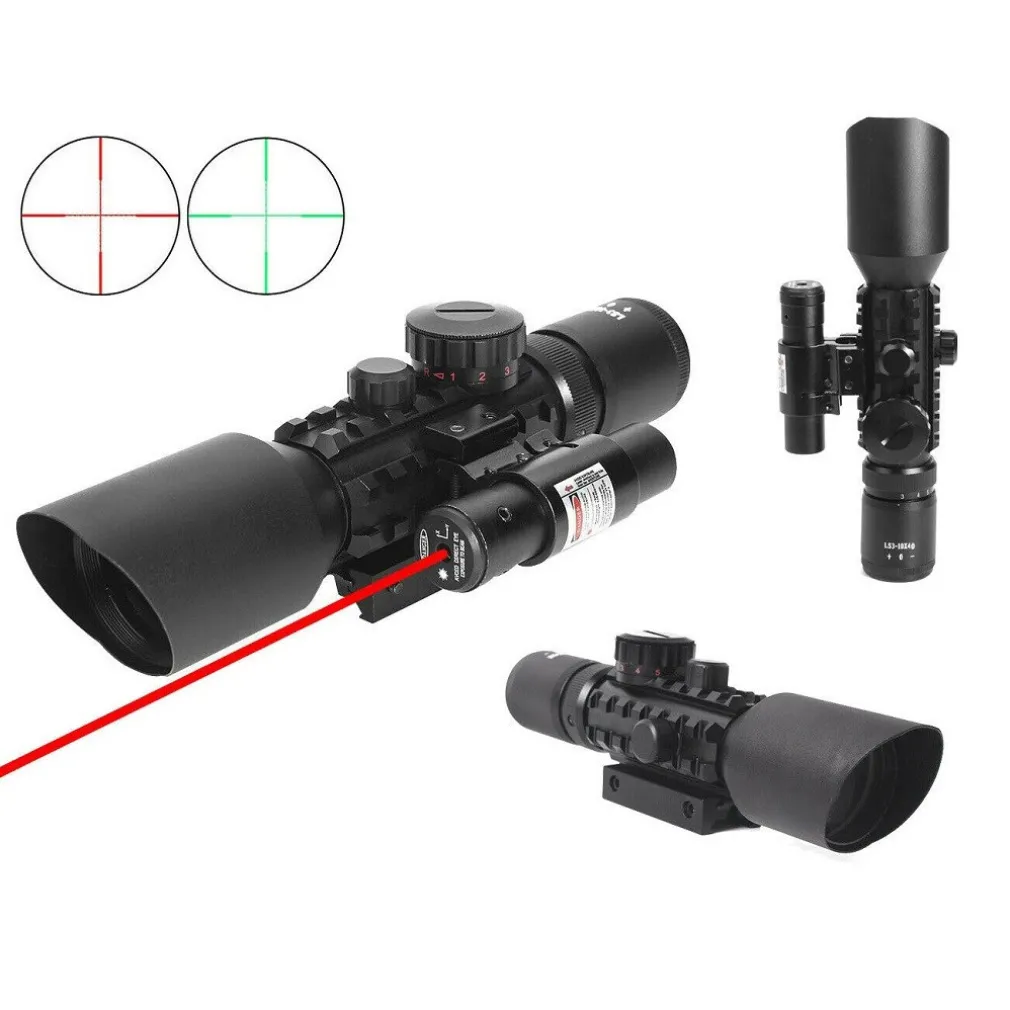 MIRINO OTTICO DI PRECISIONE PER FUCILE CARABINA CON RETICOLO ILLUMINATO 3-10X40