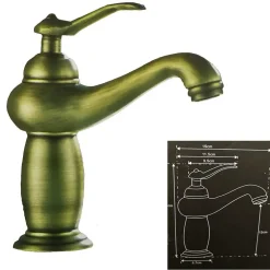 MISCELATORE BIDET 52393 OTTONE LAVELLO LAVABO LAVANDINO MONOCOMANDO RUBINETTERIA