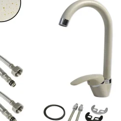 MISCELATORE CANNA ALTA AVENA ESY_52943 DOPPIO FORO MONOCOMANDO RUBINETTERIA