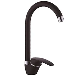 MISCELATORE CANNA ALTA NERO ESY_52941 DOPPIO FORO MONOCOMANDO RUBINETTERIA