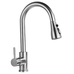 MISCELATORE CUCINA RUBINETTO CON DOCCETTA ESTRAIBILE MONOCOMANDO SATINATO 79572