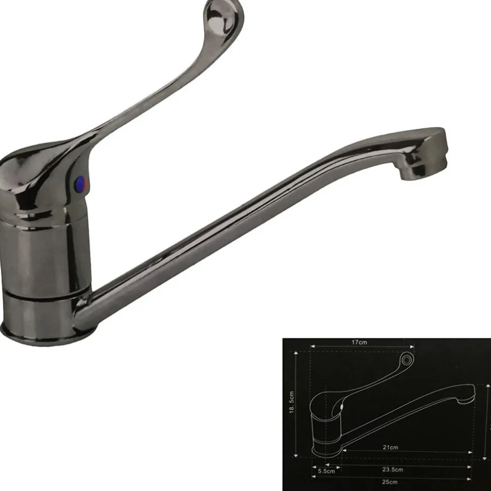 MISCELATORE LAVELLO ACCIAIO 58913 LAVANDINO MONOCOMANDO CANNA BASSA RUBINETTERIA