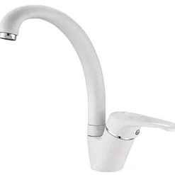 MISCELATORE LAVELLO BIANCO PER LAVANDINO LAVELLO CUCINA MONOCOMANDO