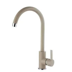 MISCELATORE LAVELLO CANNA ALTA FRAGRANITE AVENA ESY_69146 CUCINA RUBINETTERIA